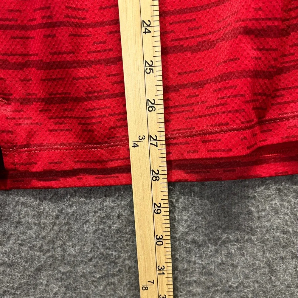 Nike Tiger Woods Collection‎ Mens Red Striped Blade Collar Golf Polo Shirt Large